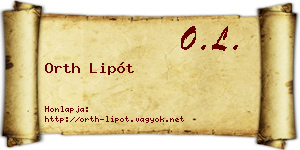 Orth Lipót névjegykártya